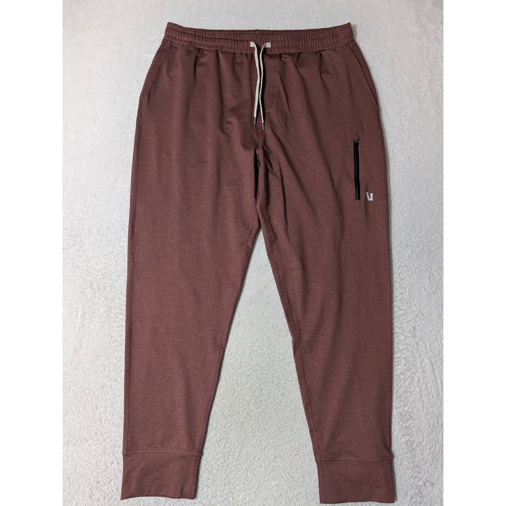 NEW! Vuori Sunday Performance Joggers Mens XL Red Maroon Stretch XL/28 - Picture 3 of 9